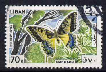Lebanon 1965 Swallowtail Butterfly 70p fine commercial used SG877