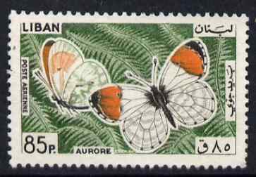 Lebanon 1965 Orange-tip Butterfly 85p fine commercial used SG878