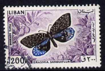 Lebanon 1965 Erasmia sanguiflua Butterfly 200p fine commercial used SG880