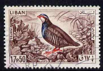 Lebanon 1965 Partridge 17p50 fine commercial used SG870