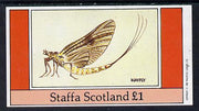 Staffa 1982 Insects (Mayfly) imperf souvenir sheet (£1 value) unmounted mint