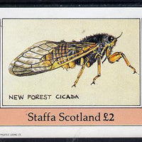Staffa 1982 Insects (New Forest Cicada) imperf deluxe sheet (£2 value) unmounted mint