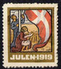 Cinderella - Denmark 1919 Christmas seal unused without gum
