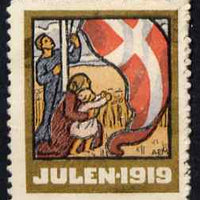 Cinderella - Denmark 1919 Christmas seal unused without gum