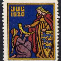 Cinderella - Denmark 1920 Christmas seal unused without gum