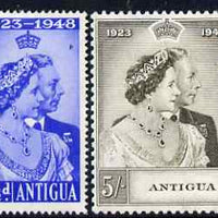 Antigua 1949 KG6 Royal Silver Wedding set of 2 mounted mint SG 112-3