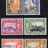 Hong Kong 1941 KG6 Centenary set of 6 lightly mounted mint SG163-8