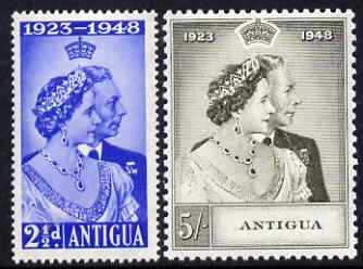 Antigua 1949 KG6 Royal Silver Wedding set of 2 unmounted mint SG 112-3