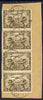 Canada 1928 Air 5c vert strip of 4 fine commercially used on piece SG274