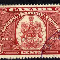 Canada 1938-39 Special Delivery 20c scarlet (Arms of canada) fine corner cancel, SG S10