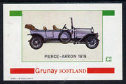 Grunay 1982 Vintage Cars (Pierce Arrow 1918) imperf deluxe sheet (£2 value) unmounted mint