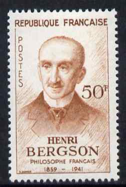 France 1959 Birth Centenary of Bergson (philosopher) 50f unmounted mint, SG 1445