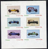 Grunay 1982 Early Cars (Lancia 1921, Packard 1927 etc) imperf set of 6 values (15p to 75p) unmounted mint