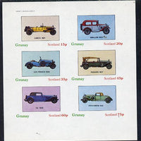 Grunay 1982 Early Cars (Lancia 1921, Packard 1927 etc) imperf set of 6 values (15p to 75p) unmounted mint