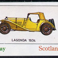 Grunay 1982 Early Cars (Lagonda 1934) imperf souvenir sheet (£1 value) unmounted mint