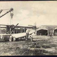 Postcard - Bizerte unused black & white card inscribed 'Aviation maritime - La mise au point d'un hydravion avant le vol'