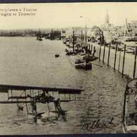 Photograph - Seaplane black & white photograph inscribed 'Les hydro-aeroplanes a Tamise Water-vliegtuigen te Temsche'