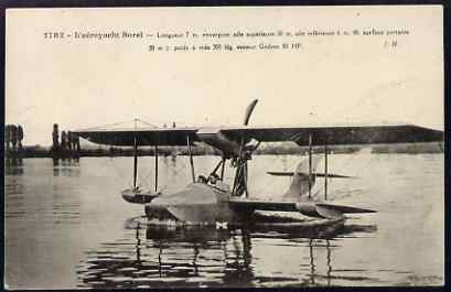 Postcard - Borel unused black & white card inscribed 'L'aeroyacht Borel'