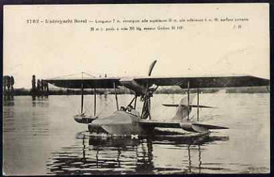Postcard - Borel unused black & white card inscribed 'L'aeroyacht Borel'