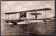 Postcard - Sopwith Batboat 1912 unused sepia card inscribed 'Hydroplane starting on a flight'