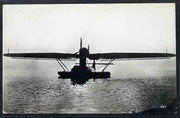 Postcard - unused black & white card showing Dornier DO R Super Wal