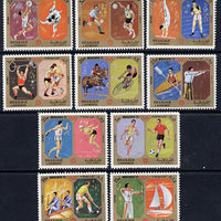 Sharjah 1972 Munich Olympic Sports perf set of 10 unmounted mint, Mi 942-51A
