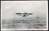 Postcard - Japanese unused black & white card showing Flying Boat