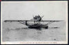Postcard - Japanese unused black & white card showing moored Flying Boat