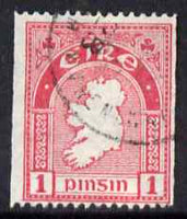Ireland 1922-34 Map 1d coil P15 x imperf fine cds used, SG 72c