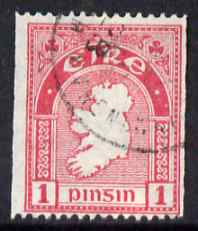 Ireland 1922-34 Map 1d coil P15 x imperf fine cds used, SG 72c