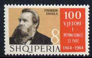 Albania 1964 Frederick Engels 8L unmounted mint, SG 856
