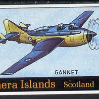 Bernera 1982 Aircraft #13 (Gannet) imperf souvenir sheet (£1 value) unmounted mint