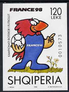 Albania 1998 Football World Cup imperf m/sheet unmounted mint, SG MS 2697