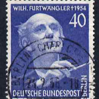 Germany - West Berlin 1955 First Death Anniversary of,Furtwangler (conductor) fine used SG B125