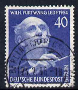 Germany - West Berlin 1955 First Death Anniversary of,Furtwangler (conductor) fine used SG B125