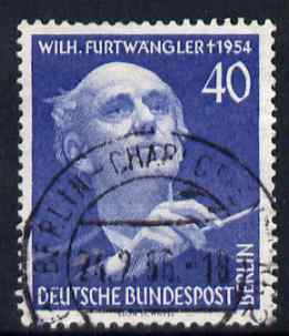 Germany - West Berlin 1955 First Death Anniversary of,Furtwangler (conductor) fine used SG B125