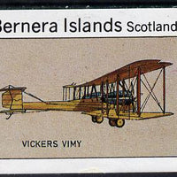 Bernera 1982 Bi-Planes #2 (Vickers Vimy) imperf souvenir sheet (£1 value) unmounted mint