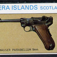 Bernera 1982 Pistols (Mauser 9mm) imperf souvenir sheet (£1 value) unmounted mint