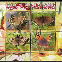 Congo 2009 Butterflies perf sheetlet containing 4 values fine cto used