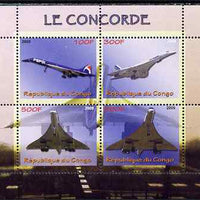 Congo 2009 Concorde perf sheetlet containing 4 values unmounted mint