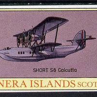 Bernera 1982 Seaplanes (Short S8) imperf souvenir sheet (£1 value) unmounted mint