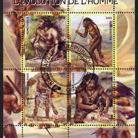 Congo 2009 Evolution of Man perf sheetlet containing 4 values fine cto used
