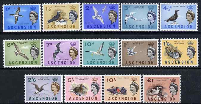 Ascension 1963 Birds definitive set complete unmounted mint, SG 70-83