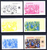 Lesotho 1983 Tapestry Weaving 30s (from Commonwealth Day set) the set of 6 imperf progressive proofs comprising the 4 individual colours plus 2 and all 4-colour composite, unmounted mint, only 36 such sets believed to exist, as SG536
