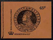 Great Britain 1973-74 British Coins #3 - Elizabeth Gold Crown 45p booklet (Dec 1974 orange-brown cover) complete and fine, SG DS2a