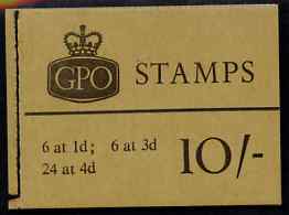 Great Britain 1967-68 Wilding Crowns phosphor 10s booklet (Aug 1967) complete and fine SG X16p
