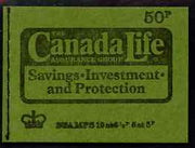 Great Britain 1973-74 Canada Life (March 1974) 50p booklet complete and fine, SG DT14