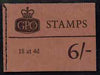 Great Britain 1965-67 Wilding Crowns phosphor 6s booklet (Sept 1966) complete and fine SG Q16p