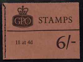 Great Britain 1965-67 Wilding Crowns phosphor 6s booklet (Sept 1966) complete and fine SG Q16p
