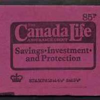 Great Britain 1974 Canada Life 85p booklet dated Sept 1974 complete and fine SG DW1